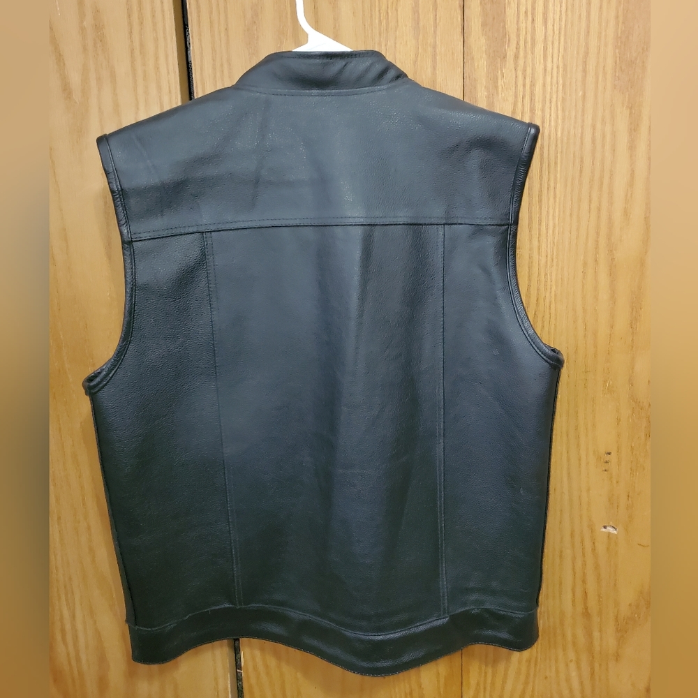 Leather Motorcycle Vest - Picture 2 of 2